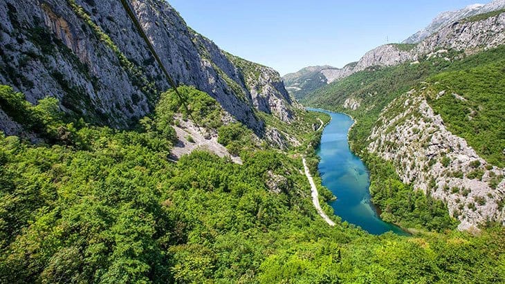 Water of Cetina river Croatia